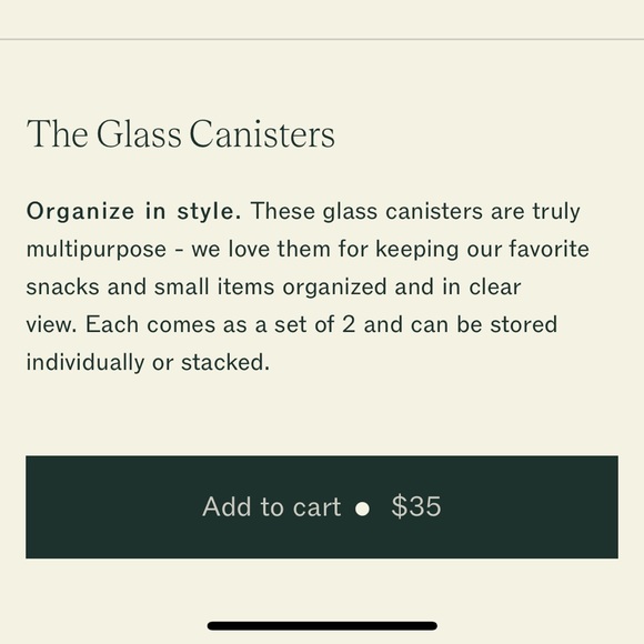 Material Stacking Canisters - Set of 2 with lids - Picture 2 of 5